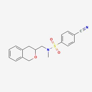 4-cyano-N-(isochroman-3-ylmethyl)-N-methylbenzenesulfonamide
