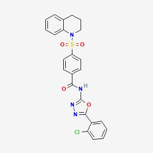 N-(5-(2-chlorophenyl)-1,3,4-oxadiazol-2-yl)-4-((3,4-dihydroquinolin-1(2H)-yl)sulfonyl)benzamide