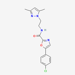 5-(4-chlorophenyl)-N-(2-(3,5-dimethyl-1H-pyrazol-1-yl)ethyl)oxazole-2-carboxamide