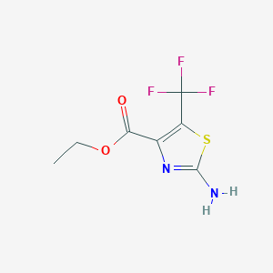molecular formula C7H7F3N2O2S B2954437 Ethyl 2-amino-5-(trifluoromethyl)-1,3-thiazole-4-carboxylate CAS No. 1820704-65-1