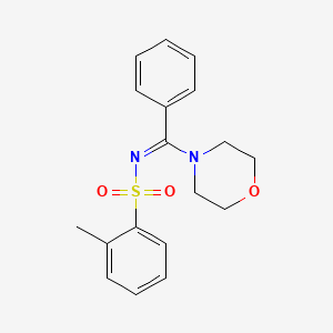 2-methyl-N-[4-morpholinyl(phenyl)methylene]benzenesulfonamide