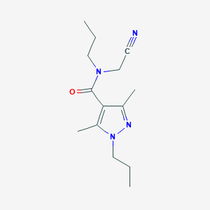 molecular formula C14H22N4O B2954439 N-(Cyanomethyl)-3,5-dimethyl-N,1-dipropylpyrazole-4-carboxamide CAS No. 1645507-99-8