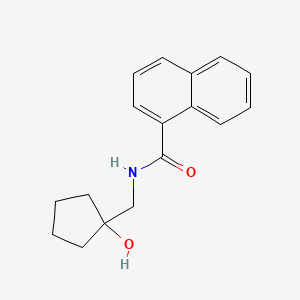 molecular formula C17H19NO2 B2954462 N-((1-hydroxycyclopentyl)methyl)-1-naphthamide CAS No. 1235622-36-2