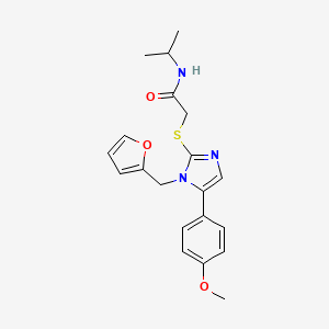 2-((1-(furan-2-ylmethyl)-5-(4-methoxyphenyl)-1H-imidazol-2-yl)thio)-N-isopropylacetamide