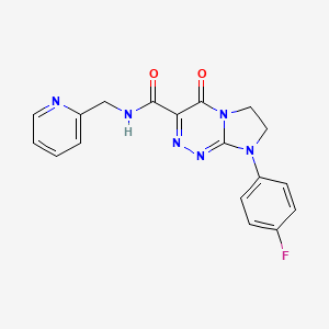 8-(4-fluorophenyl)-4-oxo-N-(pyridin-2-ylmethyl)-4,6,7,8-tetrahydroimidazo[2,1-c][1,2,4]triazine-3-carboxamide