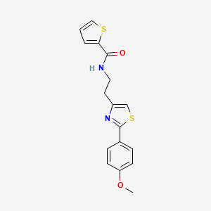 molecular formula C17H16N2O2S2 B2954470 N-(2-(2-(4-methoxyphenyl)thiazol-4-yl)ethyl)thiophene-2-carboxamide CAS No. 863513-61-5