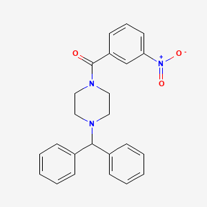 molecular formula C24H23N3O3 B2954472 1-Benzhydryl-4-(3-nitrobenzoyl)piperazine CAS No. 325472-19-3