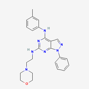 molecular formula C24H27N7O B2954474 N6-(2-morpholinoethyl)-1-phenyl-N4-(m-tolyl)-1H-pyrazolo[3,4-d]pyrimidine-4,6-diamine CAS No. 946265-41-4