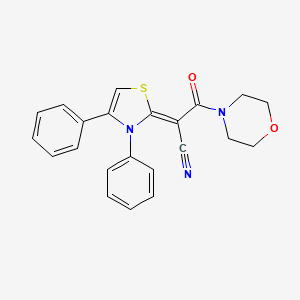 (Z)-2-(3,4-diphenylthiazol-2(3H)-ylidene)-3-morpholino-3-oxopropanenitrile