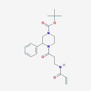 Tert-butyl 3-phenyl-4-[3-(prop-2-enoylamino)propanoyl]piperazine-1-carboxylate