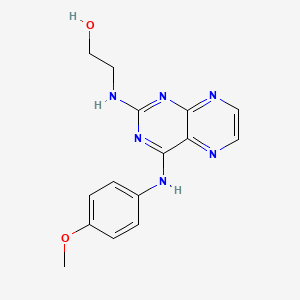 2-((4-((4-Methoxyphenyl)amino)pteridin-2-yl)amino)ethanol
