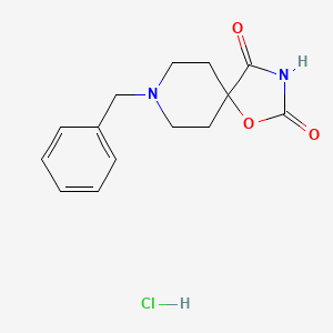 molecular formula C14H17ClN2O3 B2954483 8-benzyl-1-oxa-3,8-diazaspiro[4.5]decane-2,4-dione hydrochloride CAS No. 26733-61-9
