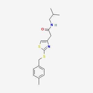 molecular formula C17H22N2OS2 B2954492 N-isobutyl-2-(2-((4-methylbenzyl)thio)thiazol-4-yl)acetamide CAS No. 953987-76-3