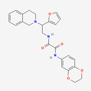 N1-(2,3-dihydrobenzo[b][1,4]dioxin-6-yl)-N2-(2-(3,4-dihydroisoquinolin-2(1H)-yl)-2-(furan-2-yl)ethyl)oxalamide