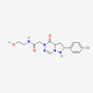 2-[2-(4-bromophenyl)-4-oxo-4H,5H-pyrazolo[1,5-d][1,2,4]triazin-5-yl]-N-(2-methoxyethyl)acetamide