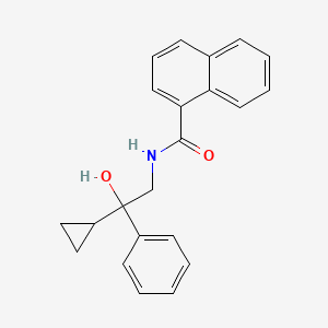 molecular formula C22H21NO2 B2954497 N-(2-CYCLOPROPYL-2-HYDROXY-2-PHENYLETHYL)NAPHTHALENE-1-CARBOXAMIDE CAS No. 1421476-24-5