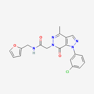 2-(1-(3-chlorophenyl)-4-methyl-7-oxo-1H-pyrazolo[3,4-d]pyridazin-6(7H)-yl)-N-(furan-2-ylmethyl)acetamide