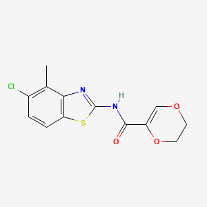 N-(5-chloro-4-methylbenzo[d]thiazol-2-yl)-5,6-dihydro-1,4-dioxine-2-carboxamide