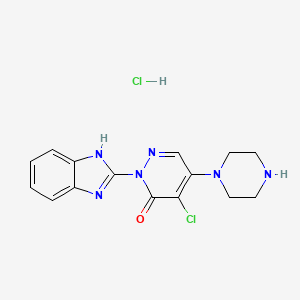 2-(1H-Benzimidazol-2-yl)-4-chloro-5-piperazin-1-ylpyridazin-3-one;hydrochloride
