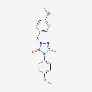 molecular formula C18H19N3O3 B2954509 2-(4-methoxybenzyl)-4-(4-methoxyphenyl)-5-methyl-2,4-dihydro-3H-1,2,4-triazol-3-one CAS No. 861206-25-9