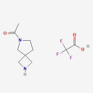 molecular formula C10H15F3N2O3 B2954510 1-(2,6-Diazaspiro[3.4]octan-6-yl)ethanone;2,2,2-trifluoroacetic acid CAS No. 2378502-74-8