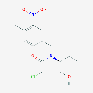 2-Chloro-N-[(2S)-1-hydroxybutan-2-yl]-N-[(4-methyl-3-nitrophenyl)methyl]acetamide