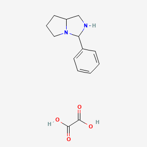 molecular formula C14H18N2O4 B2954519 3-Phenyl-hexahydro-1H-pyrrolo[1,2-C]imidazole; oxalic acid CAS No. 1216315-17-1