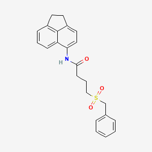 molecular formula C23H23NO3S B2954524 4-(benzylsulfonyl)-N-(1,2-dihydroacenaphthylen-5-yl)butanamide CAS No. 923499-02-9