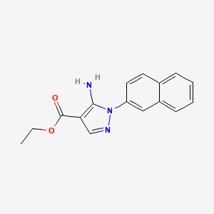 molecular formula C16H15N3O2 B2954525 ethyl 5-amino-1-(naphthalen-2-yl)-1H-pyrazole-4-carboxylate CAS No. 304683-30-5