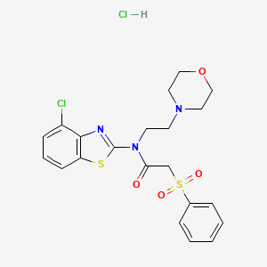 N-(4-chlorobenzo[d]thiazol-2-yl)-N-(2-morpholinoethyl)-2-(phenylsulfonyl)acetamide hydrochloride