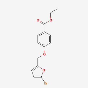 molecular formula C14H13BrO4 B2954534 Ethyl 4-[(5-bromofuran-2-yl)methoxy]benzoate CAS No. 1496794-11-6