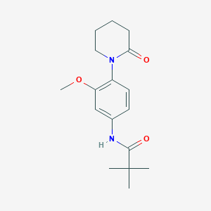 molecular formula C17H24N2O3 B2954538 N-[3-methoxy-4-(2-oxopiperidin-1-yl)phenyl]-2,2-dimethylpropanamide CAS No. 941918-86-1