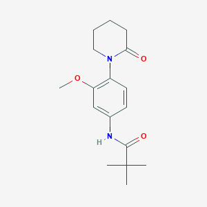 molecular formula C17H24N2O3 B2954538 N-(3-methoxy-4-(2-oxopiperidin-1-yl)phenyl)pivalamide CAS No. 941918-86-1