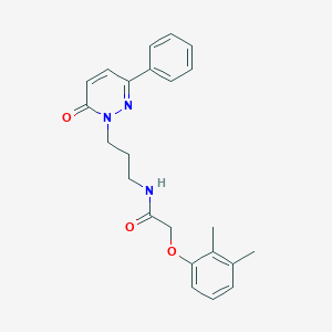 molecular formula C23H25N3O3 B2954547 2-(2,3-dimethylphenoxy)-N-(3-(6-oxo-3-phenylpyridazin-1(6H)-yl)propyl)acetamide CAS No. 1060179-03-4