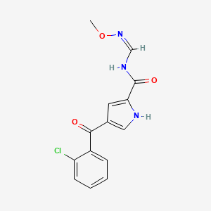 molecular formula C14H12ClN3O3 B2954548 4-(2-chlorobenzoyl)-N-[(1Z)-(methoxyimino)methyl]-1H-pyrrole-2-carboxamide CAS No. 338977-23-4