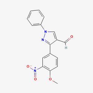 3-(4-methoxy-3-nitrophenyl)-1-phenyl-1H-pyrazole-4-carbaldehyde