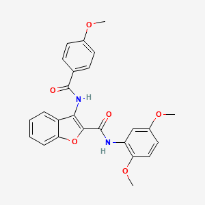 N-(2,5-dimethoxyphenyl)-3-(4-methoxybenzamido)benzofuran-2-carboxamide