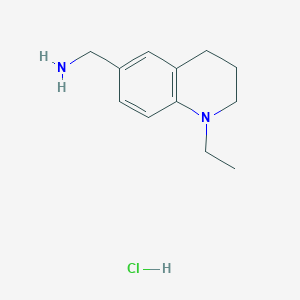 molecular formula C12H19ClN2 B2954565 (1-Ethyl-3,4-dihydro-2H-quinolin-6-yl)methanamine;hydrochloride CAS No. 2411288-89-4