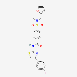B2954577 N-(4-(4-fluorophenyl)thiazol-2-yl)-4-(N-(furan-2-ylmethyl)-N-methylsulfamoyl)benzamide CAS No. 941959-84-8