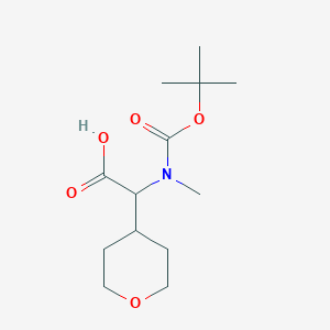 molecular formula C13H23NO5 B2954581 2-[Methyl-[(2-methylpropan-2-yl)oxycarbonyl]amino]-2-(oxan-4-yl)acetic acid CAS No. 1404754-09-1