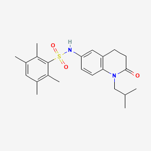 molecular formula C23H30N2O3S B2954586 N-(1-isobutyl-2-oxo-1,2,3,4-tetrahydroquinolin-6-yl)-2,3,5,6-tetramethylbenzenesulfonamide CAS No. 941906-65-6