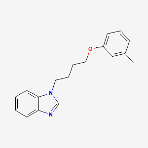 molecular formula C18H20N2O B2954588 1-(4-(m-tolyloxy)butyl)-1H-benzo[d]imidazole CAS No. 637745-39-2