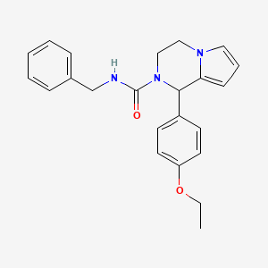 molecular formula C23H25N3O2 B2954589 N-benzyl-1-(4-ethoxyphenyl)-1H,2H,3H,4H-pyrrolo[1,2-a]pyrazine-2-carboxamide CAS No. 900002-57-5