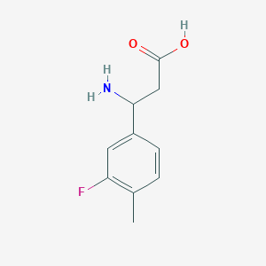 molecular formula C10H12FNO2 B2954601 3-Amino-3-(3-fluoro-4-methylphenyl)propanoic acid CAS No. 682804-13-3