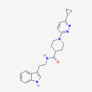 molecular formula C23H27N5O B2954614 1-(6-cyclopropylpyridazin-3-yl)-N-[2-(1H-indol-3-yl)ethyl]piperidine-4-carboxamide CAS No. 2097901-80-7