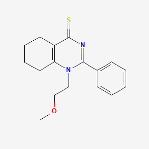 molecular formula C17H20N2OS B2954616 1-(2-甲氧基乙基)-2-苯基-5,6,7,8-四氢喹唑啉-4(1H)-硫酮 CAS No. 685551-22-8