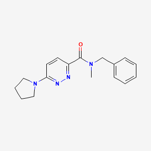 molecular formula C17H20N4O B2954630 N-benzyl-N-methyl-6-(pyrrolidin-1-yl)pyridazine-3-carboxamide CAS No. 1396867-46-1