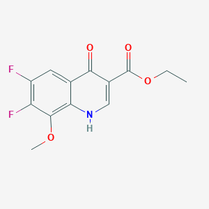 molecular formula C13H11F2NO4 B2954634 ethyl 6,7-difluoro-8-methoxy-4-oxo-1H-quinoline-3-carboxylate CAS No. 950726-72-4