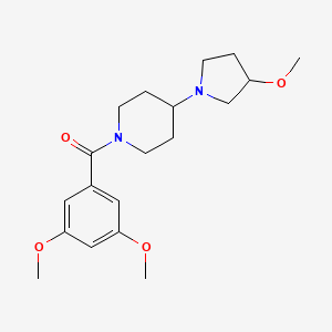 molecular formula C19H28N2O4 B2954637 1-(3,5-Dimethoxybenzoyl)-4-(3-methoxypyrrolidin-1-yl)piperidine CAS No. 2320421-28-9