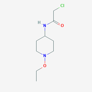 molecular formula C9H17ClN2O2 B2954663 2-Chloro-N-(1-ethoxypiperidin-4-yl)acetamide CAS No. 2411280-29-8